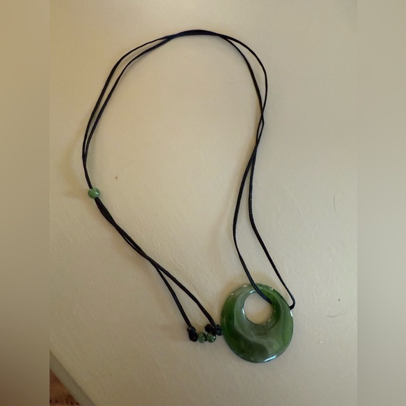 Vintage Disc Jade | Circle of Life Pendant Necklace - Picture 1 of 4
